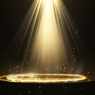金色粒子光芒元素GIF动态图